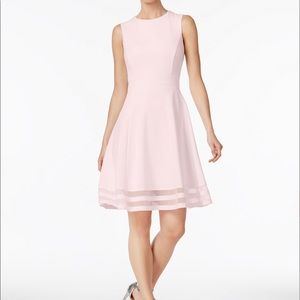 Calvin Klein powder pink sleeveless dress